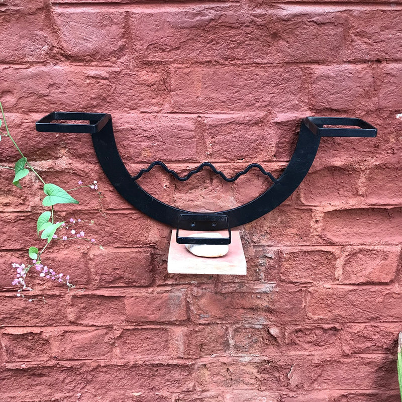 Metal Cresecent Moon Wall Planter