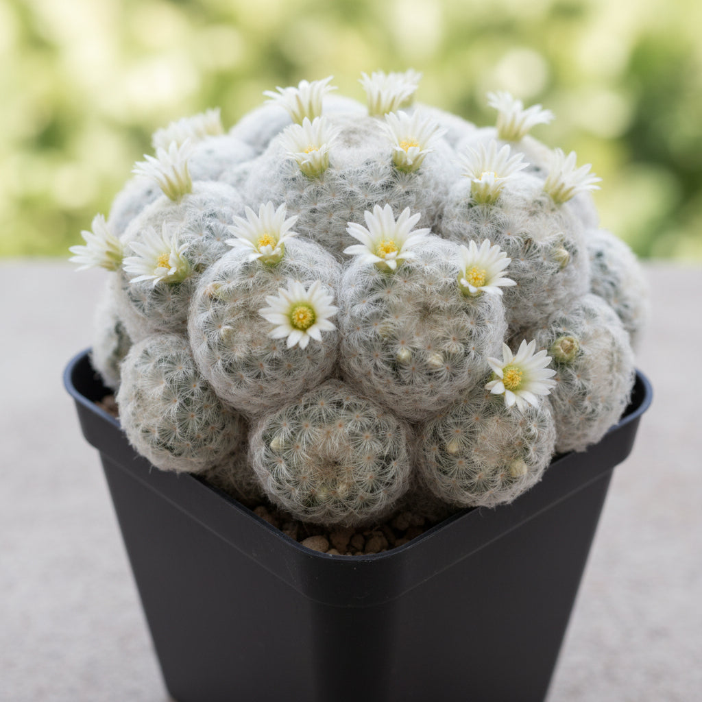 Mammillaria Plumosa Cactus Plant in bloom - myBageecha