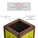 QUBO Leafy Handmade Wooden Indoor Planter Pot
