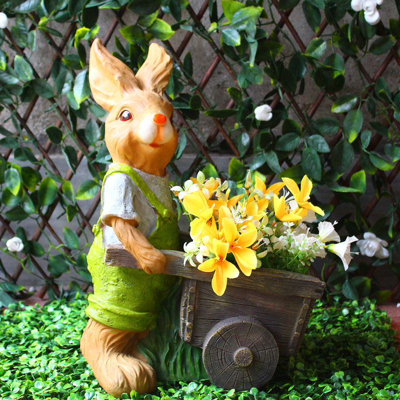 Rabbit Pushing Cart Planter Garden Essentials myBageecha - myBageecha