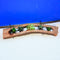 Raw Wooden Railing Planter with Metal Stand