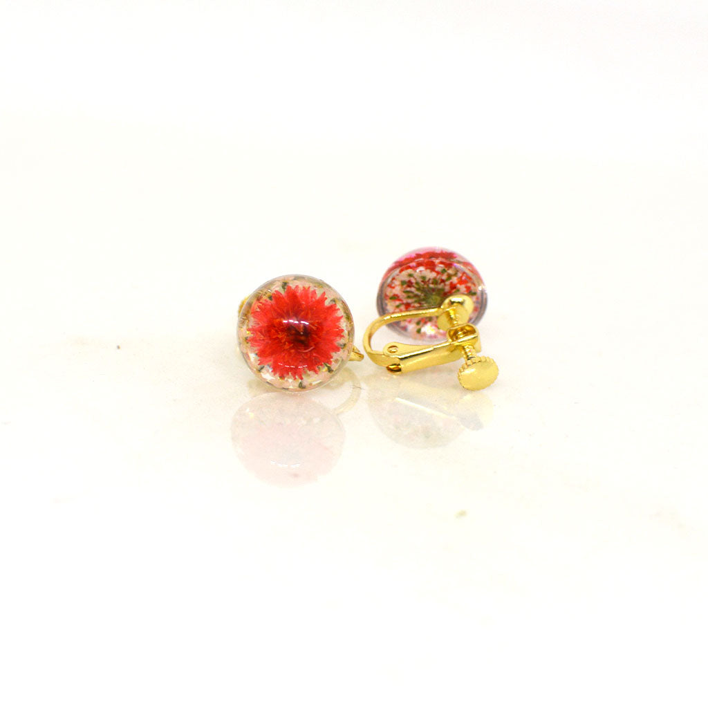 Scented Carmines Real Dried Flower Earrings - myBageecha