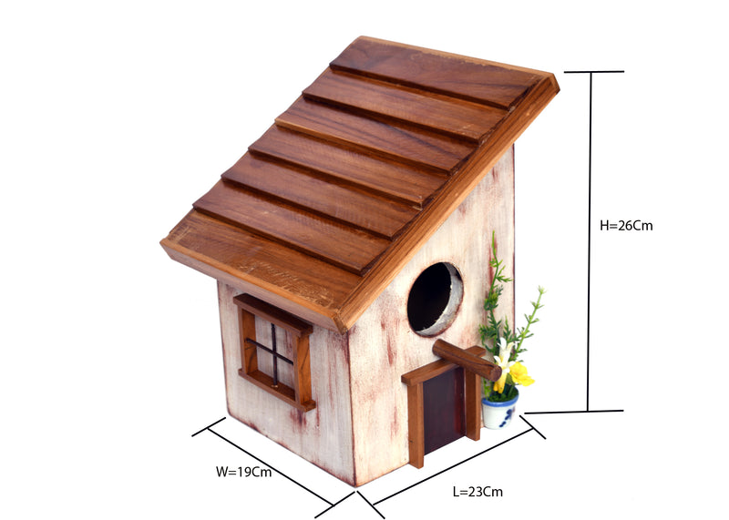 Scant Solid Wood Birdhouse