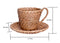 Cup and Saucer Natural Cane Handmade Planter