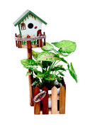 Birdhouse Planter Handcrafted Wooden Pot
