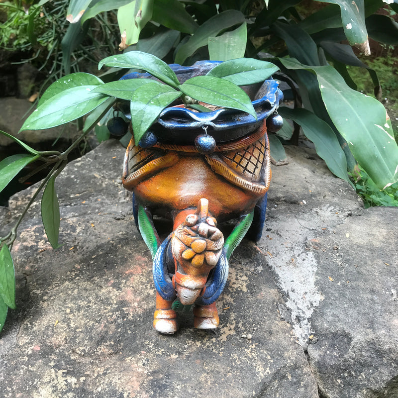 Terracotta Horse Planter (Hand Painted)