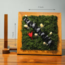 Tousled Bud Tabletop Preserved Moss Frame with Stand