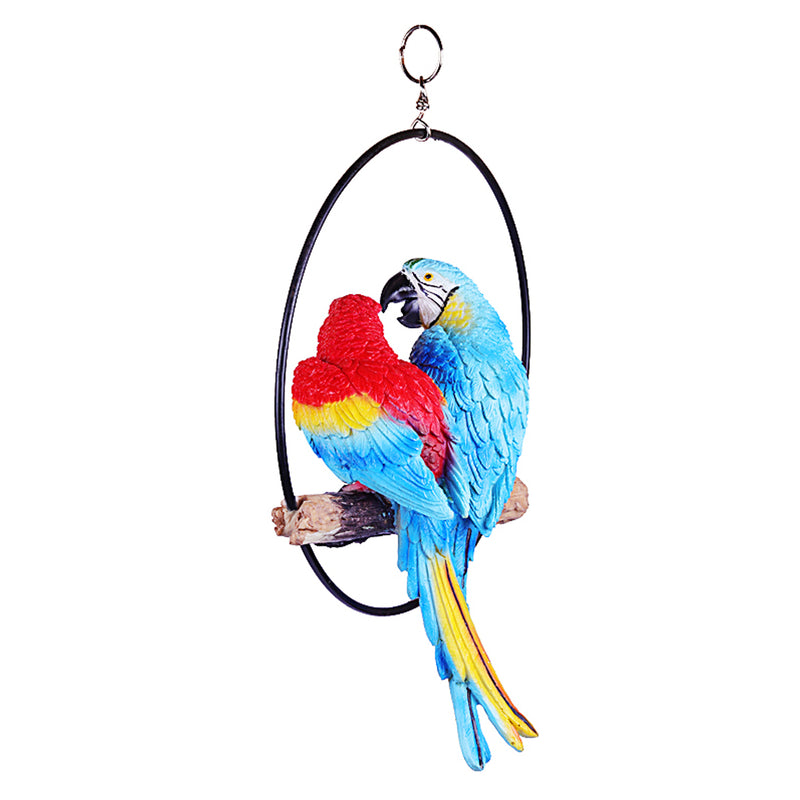 Two Parrot in Ring for hanging