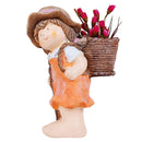 Girl with Stick and Basket Pot
