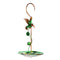 Hanging Green Bird With Glass Feeder