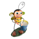 Metal Bee with Spade Planter
