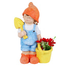 Boy with Spade and Bucket Planter