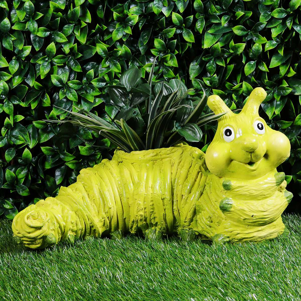 Green Caterpillar Resin pot - myBageecha