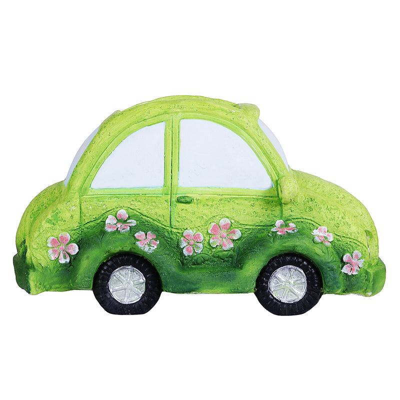 Green Car with bunny Pot