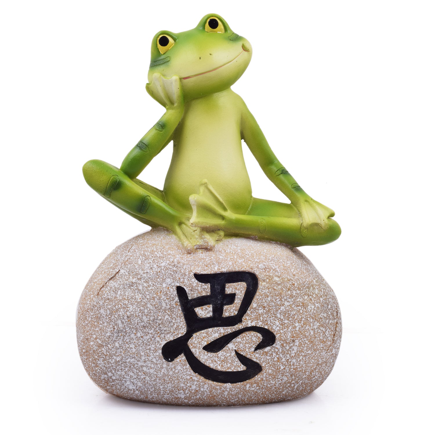 Set of 2 :  Frogs sitting on Stone - Feng Shui for luck - myBageecha