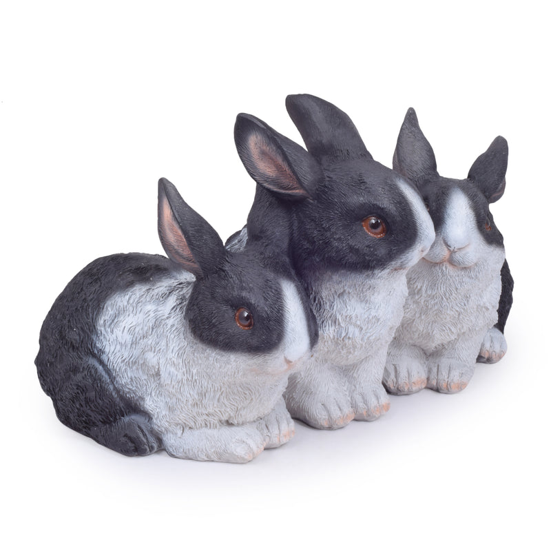Three Rabbits Resin Decor