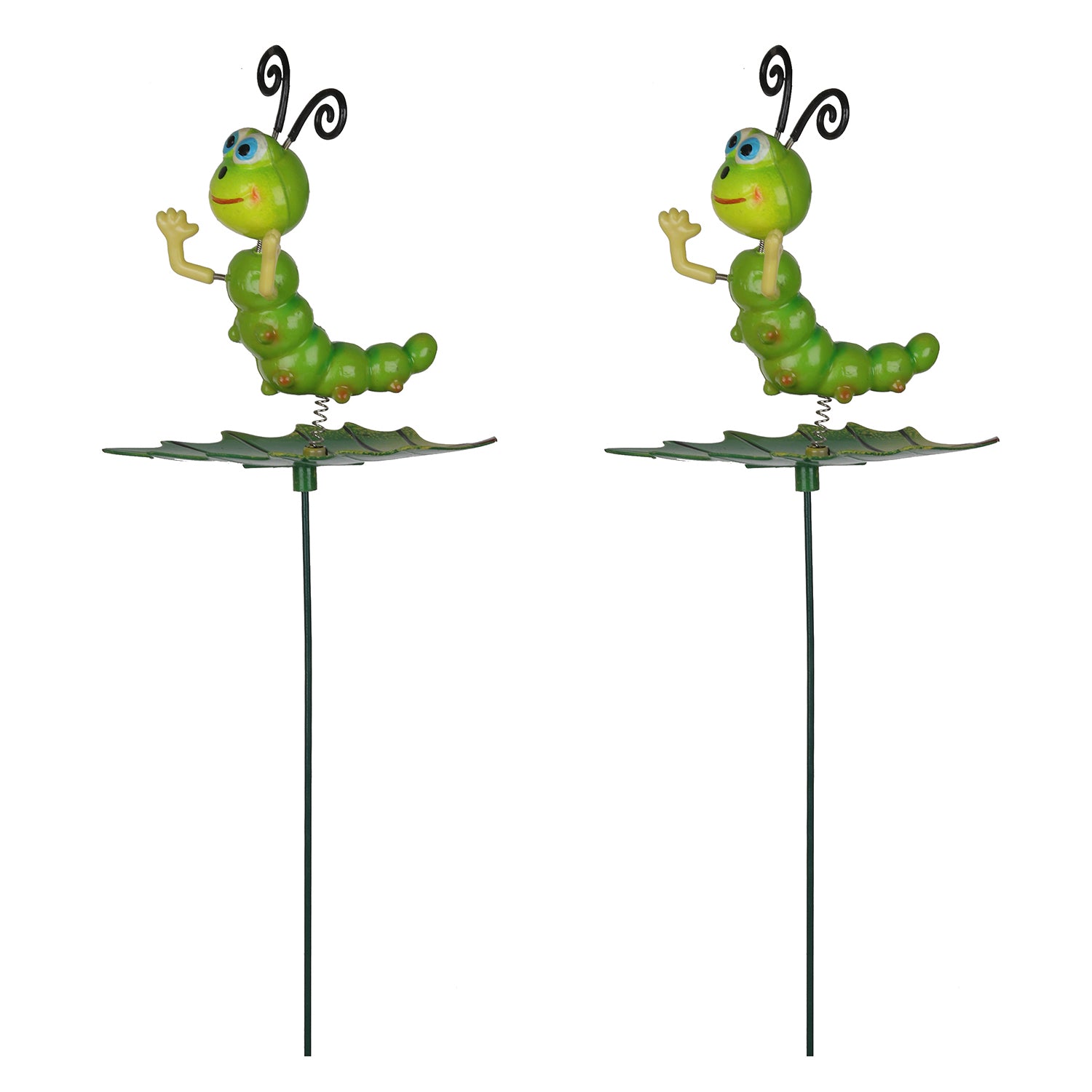 caterpillar Garden Stake on leaf (SET of 2) - myBageecha