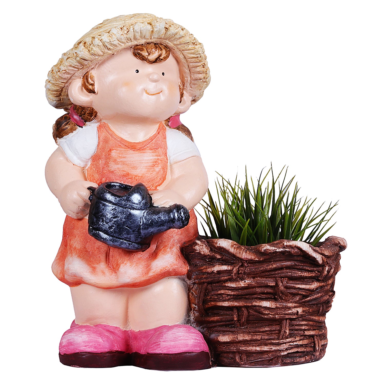 Farm Boy with spade & Girl with water can planter - myBageecha