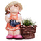 Farm Girl with Watercan Planter