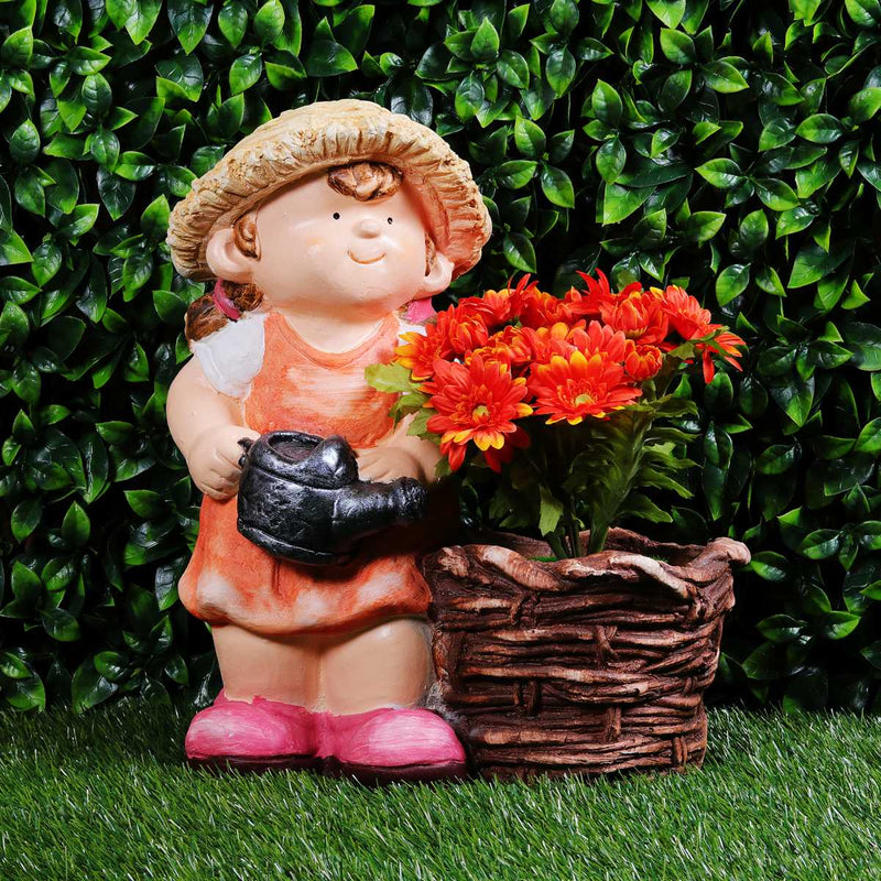 Farm Girl with Watercan Planter