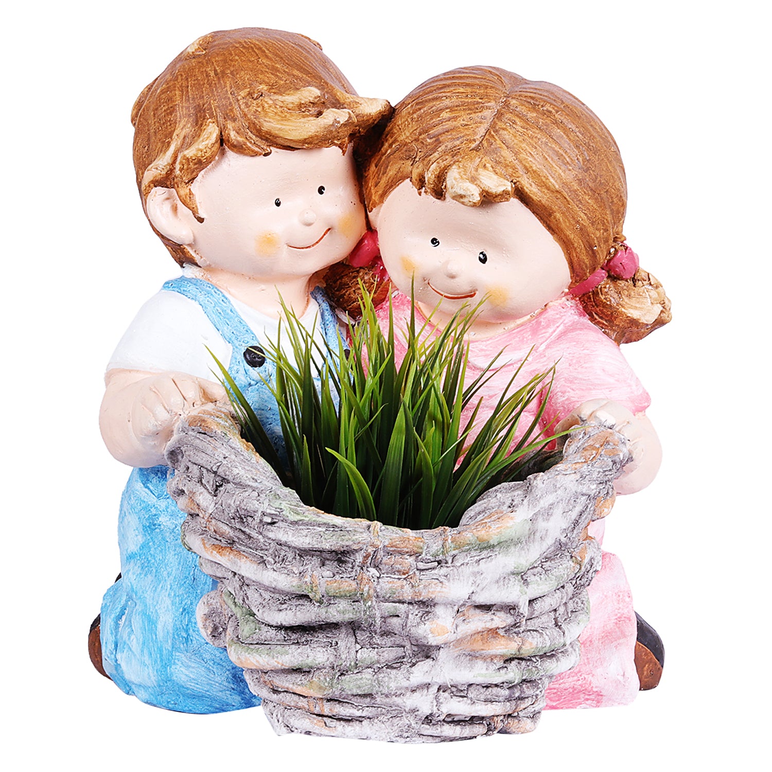 Lovely Kids standing together planter - myBageecha