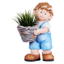 Boy standing with Pot Planter