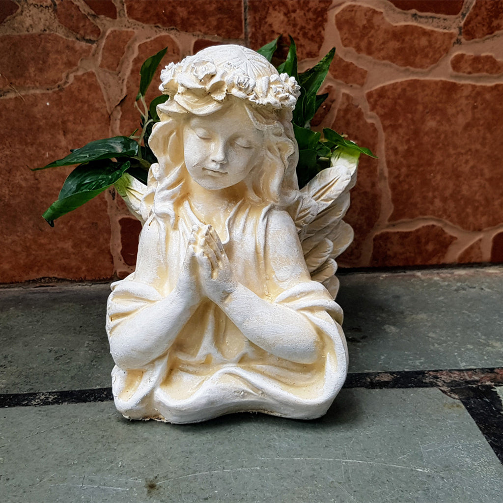 Wonderland Praying Angel Flower Pot in Resin - myBageecha