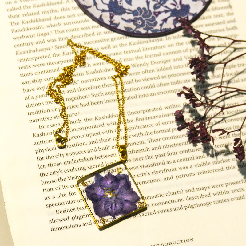 Wisteria Whispers Real Dried Flower Necklace