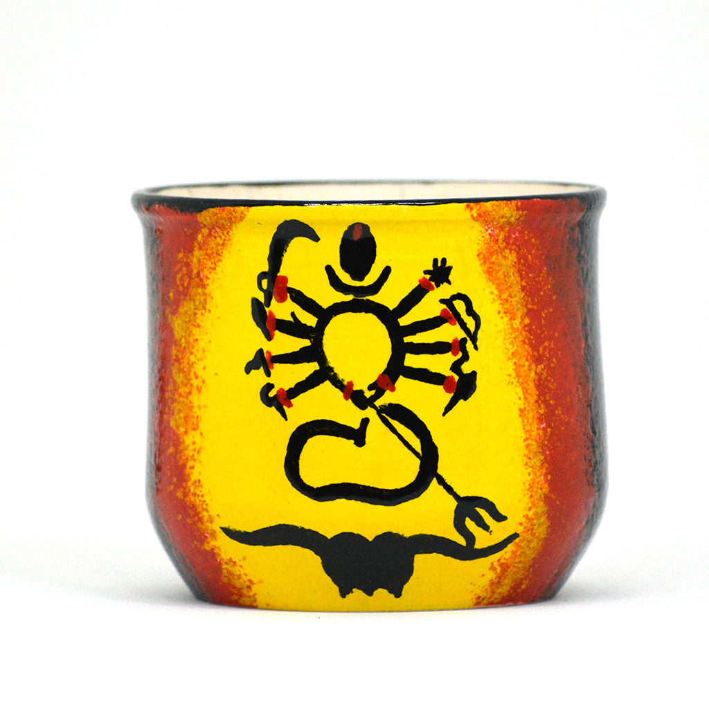 Abstract Durga Ceramic Pot - myBageecha