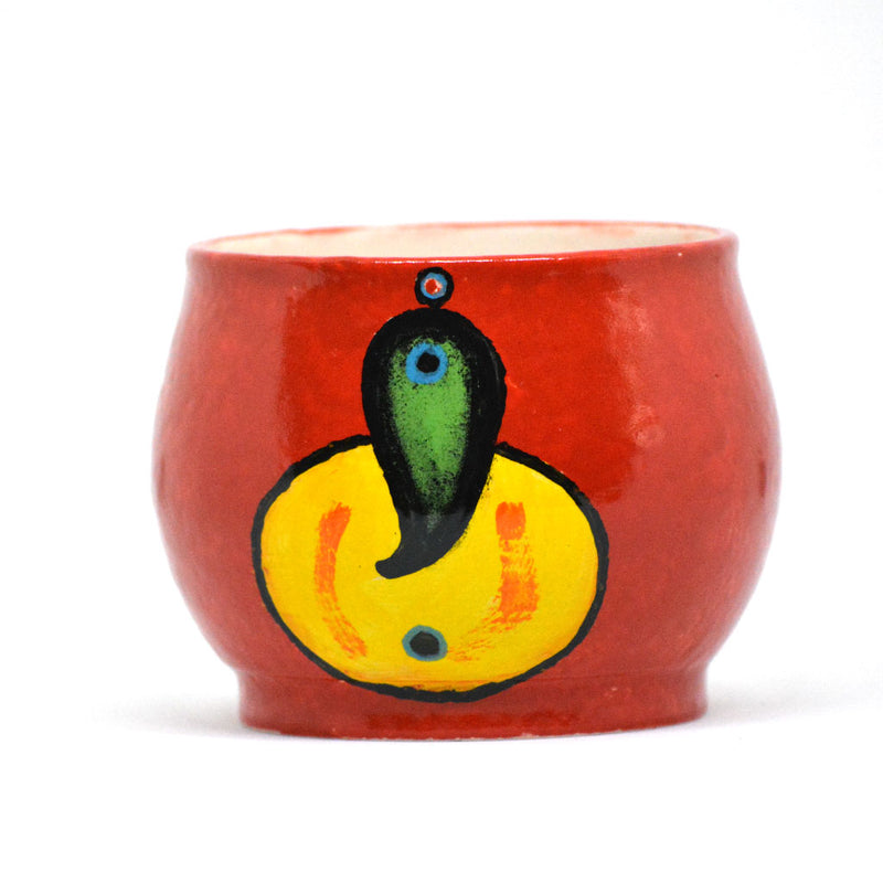 Abstract Ganesh Ceramic Pot