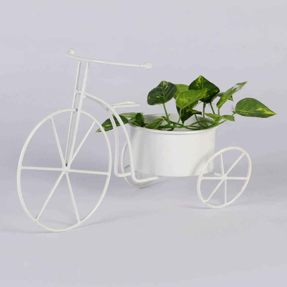 Big White Bicycle Planter