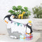 Set Of 2 Cute Penguin Resin succulent Pots With Succulents