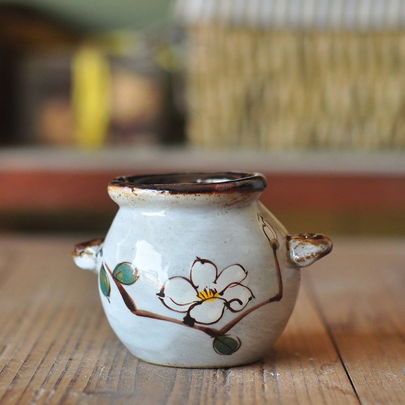 Crude Flower Ceramic Pot