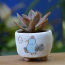 Cute Fat Hen Ceramic Pot