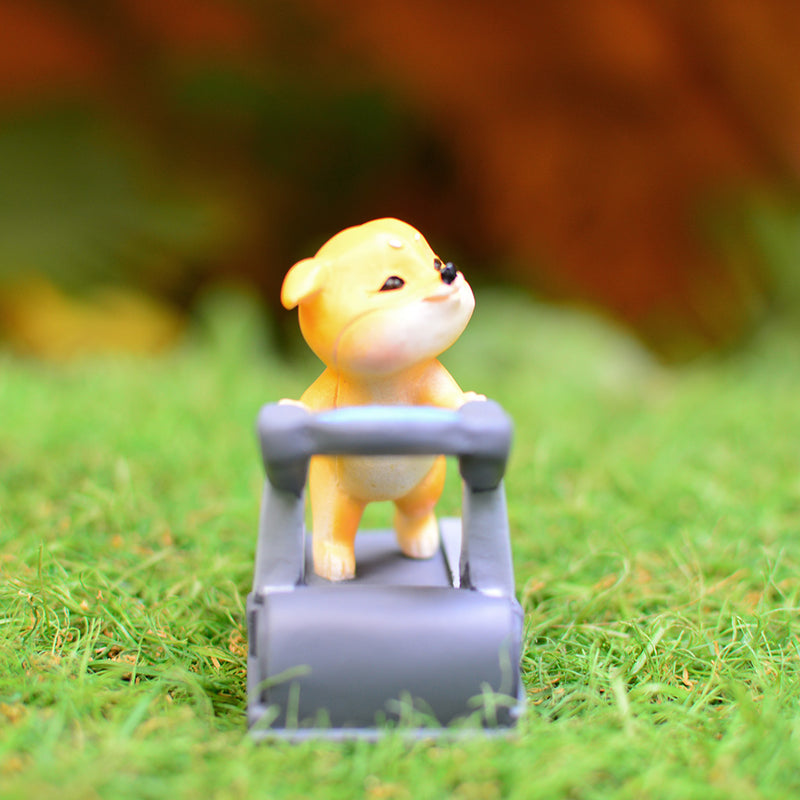 Miniature Cute Corgi Dog on Treadmill