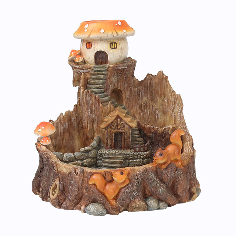Fairy-tale Mushroom Treehouse Resin Succulent Pot