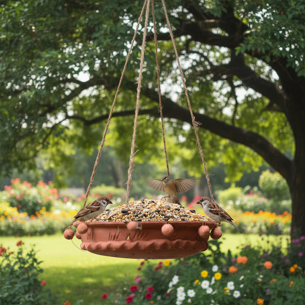 hanging bird planter Hanging Terracotta Bird Feeder & Planter Online