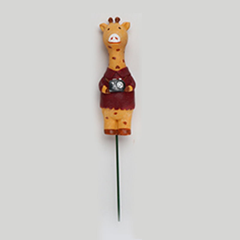 Cute Giraffe Resin Garden Stick (Set of 2)
