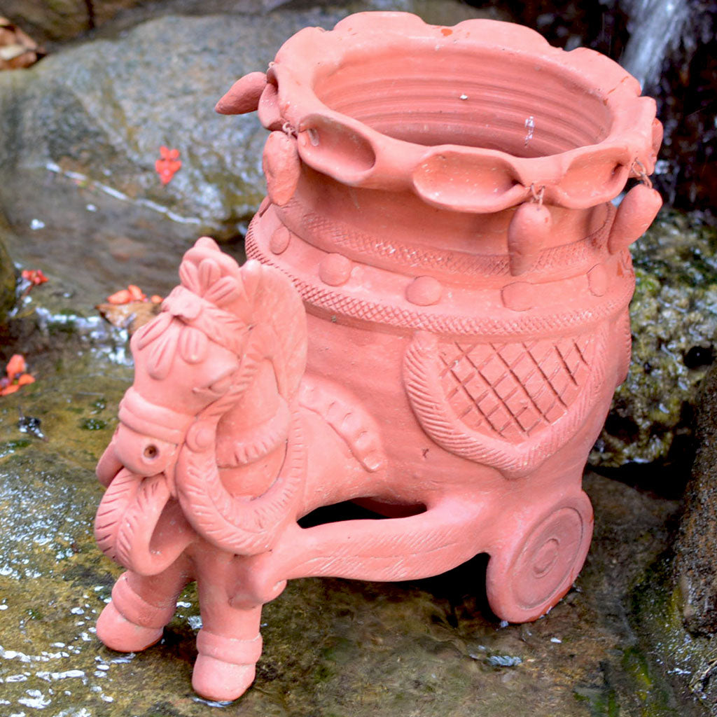 clay pot horse planter Buy Terracotta Horse Planter Online – myBageecha