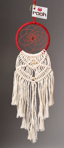 Dream Catcher Red and White Woven