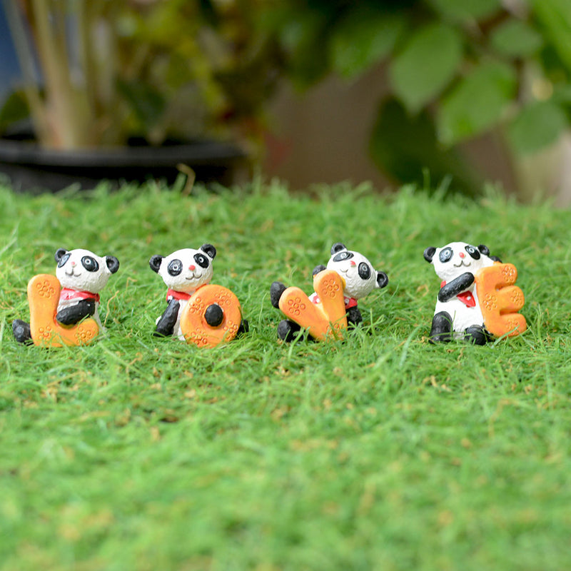 Miniature Love with Panda Decor