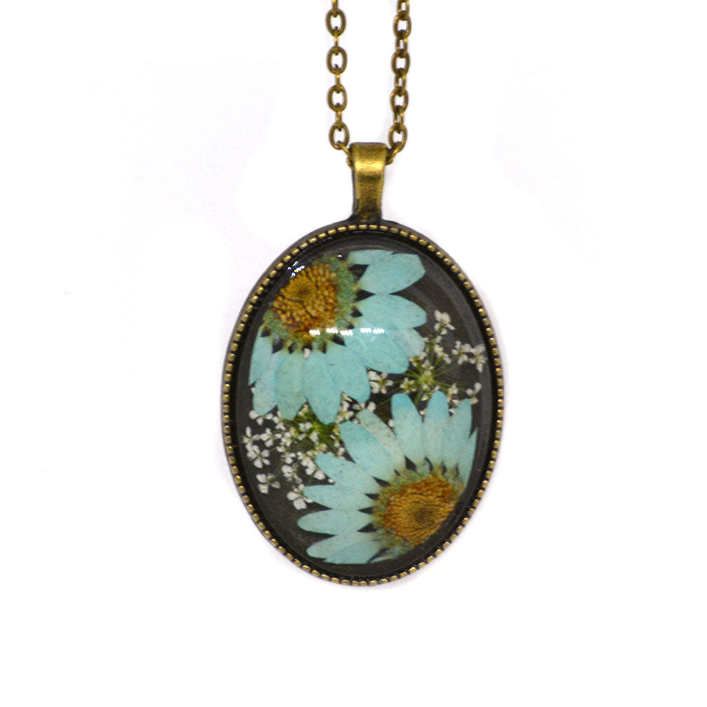 Petals of the Sky Real Dried Flower Necklace - myBageecha