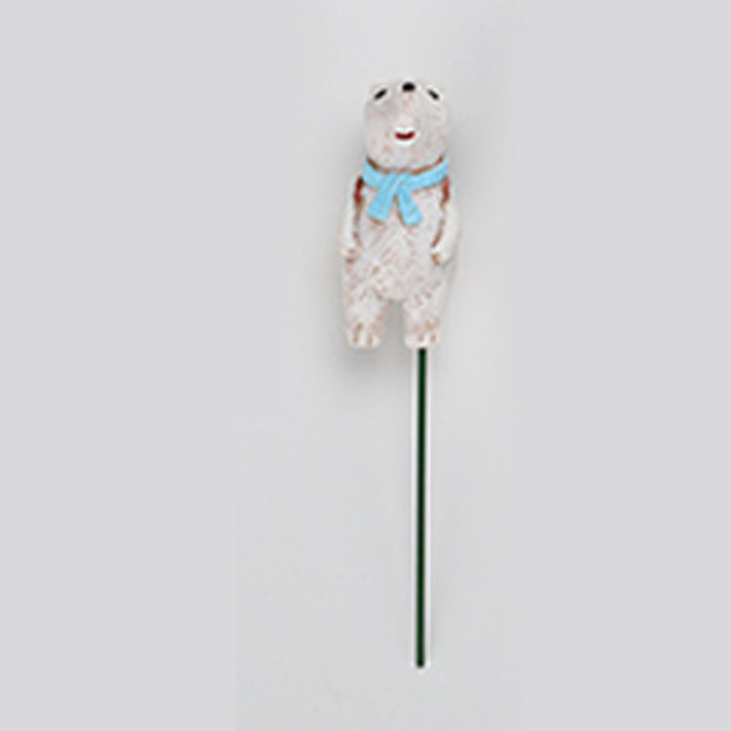 Cute Polar Bear Resin Garden Stick (Set of 2)