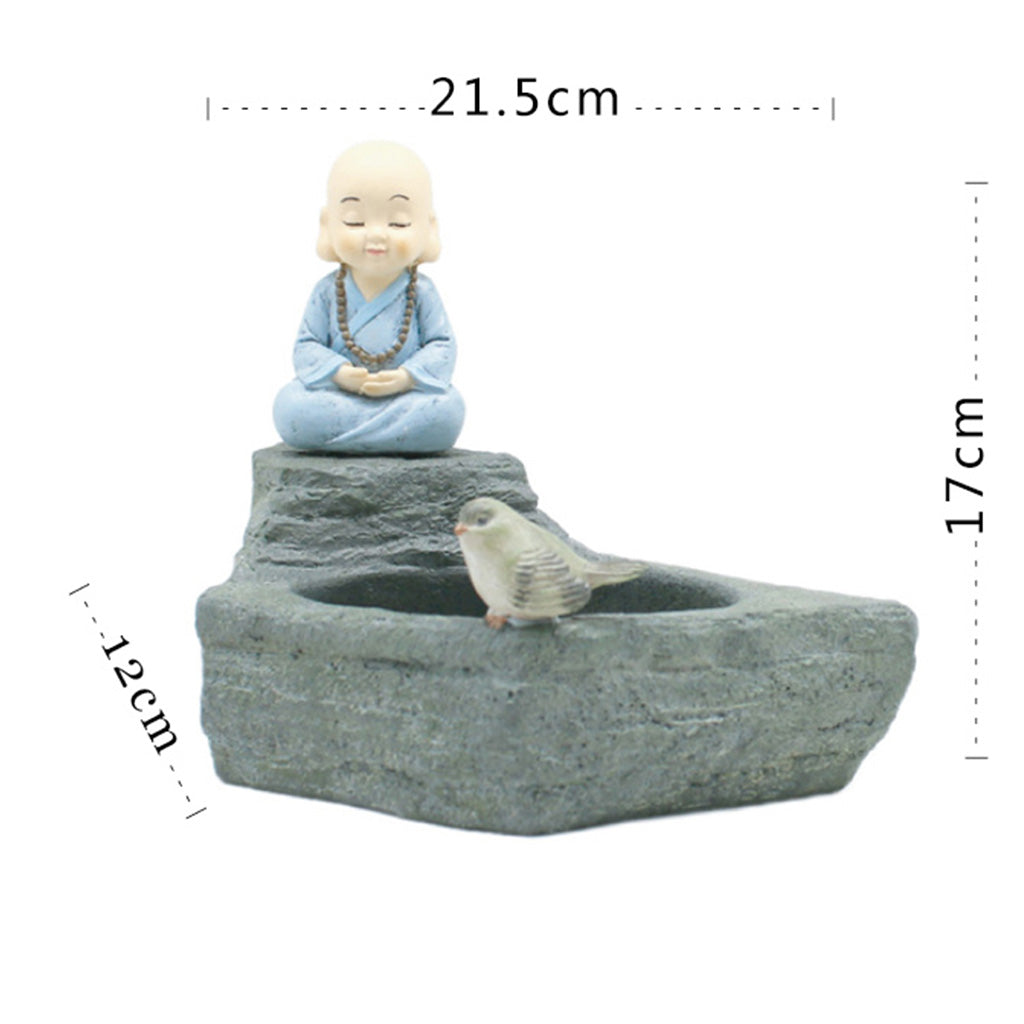 Meditating Monk Resin Succulent Pot - myBageecha