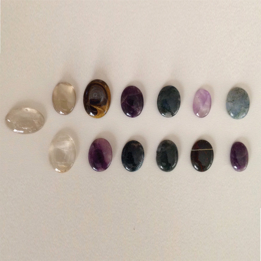 Semi-Transparent Semi Precious Stones (Set of 8) - myBageecha