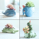 Set of 4 Cute Animal Resin Succulent Pots Garden Essentials myBageecha - myBageecha