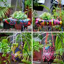 Set of 4 Hand-Painted Pots Garden Essentials myBageecha - myBageecha