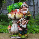 Two Gnome Climbing Mushroom Planter Garden Essentials myBageecha - myBageecha