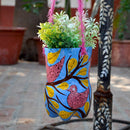 Hand-painted Bird Theme Vertical Pot Garden Essentials myBageecha - myBageecha