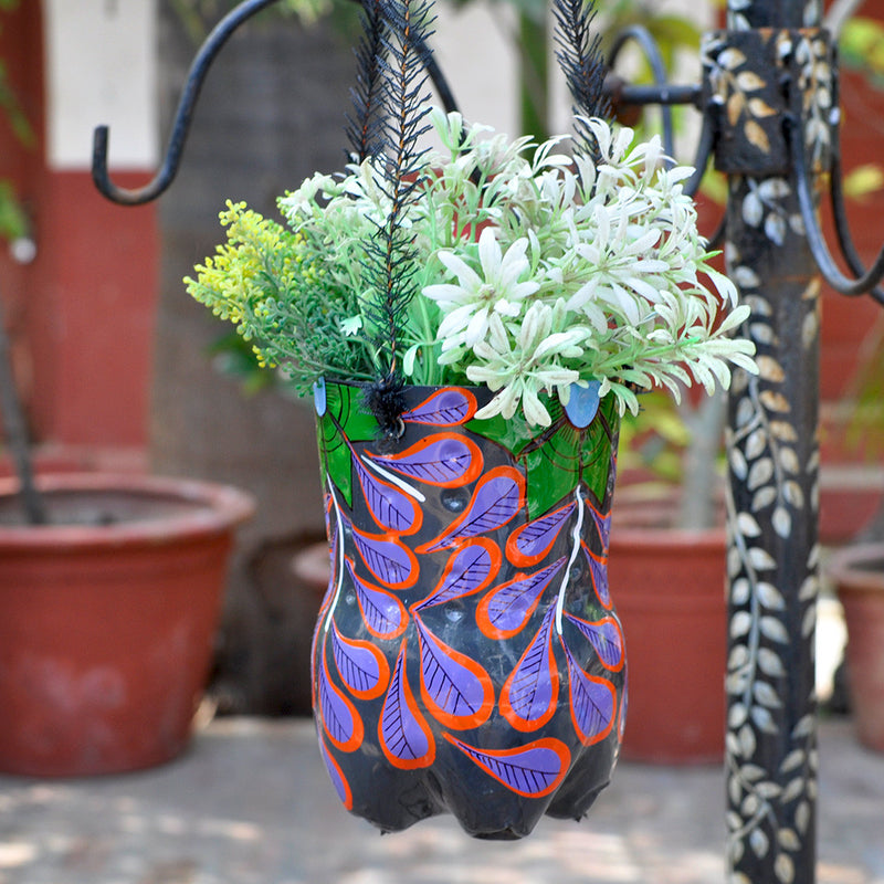 Hand-painted Flower Theme Vertical Pot Garden Essentials myBageecha - myBageecha